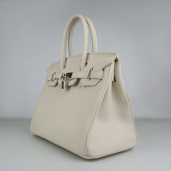 Replica Hermes Birkin 30CM Togo Leather Bag Cream 6088 On Sale